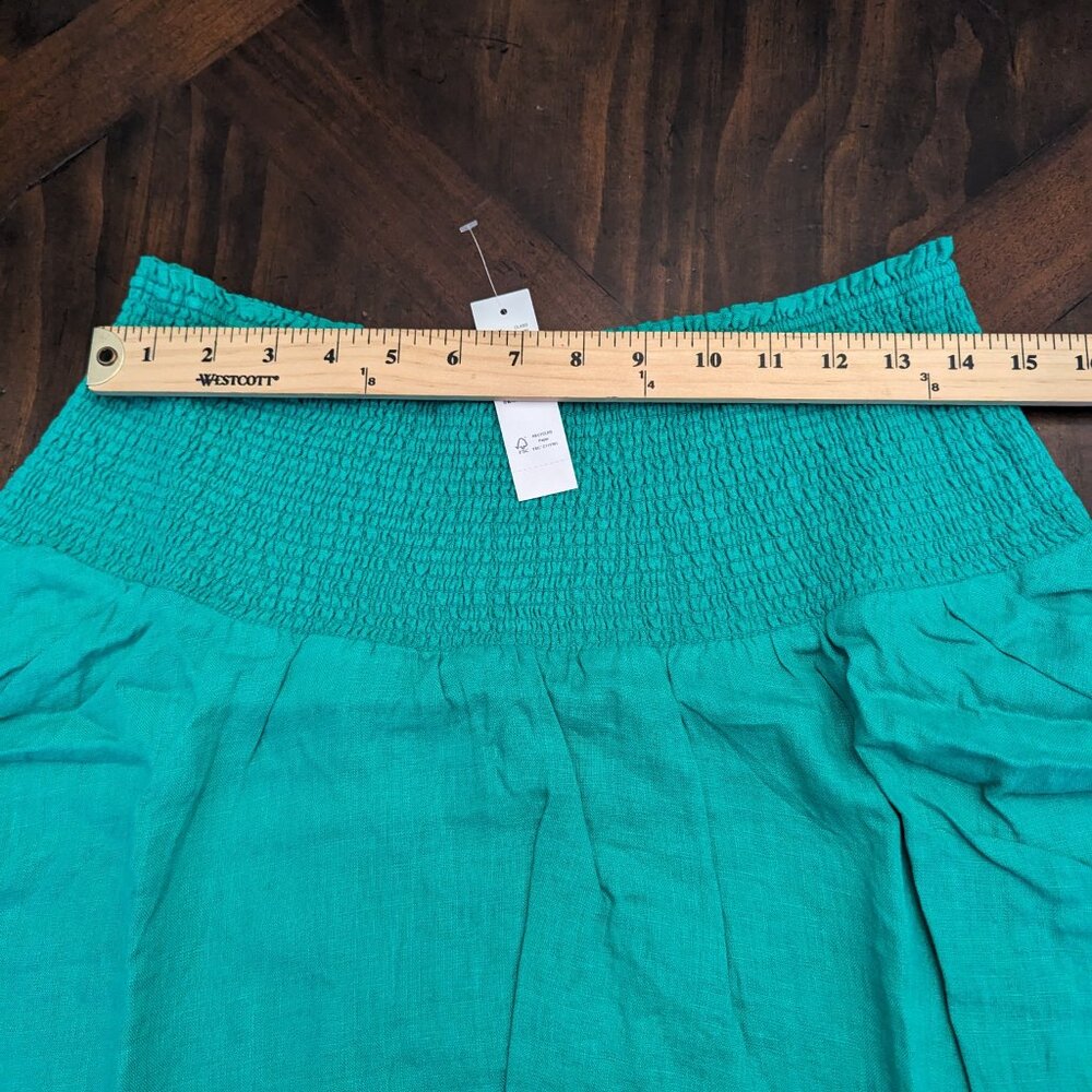 J.Crew Smocked-waist Linen Mini Skirt - Picture 6 of 6